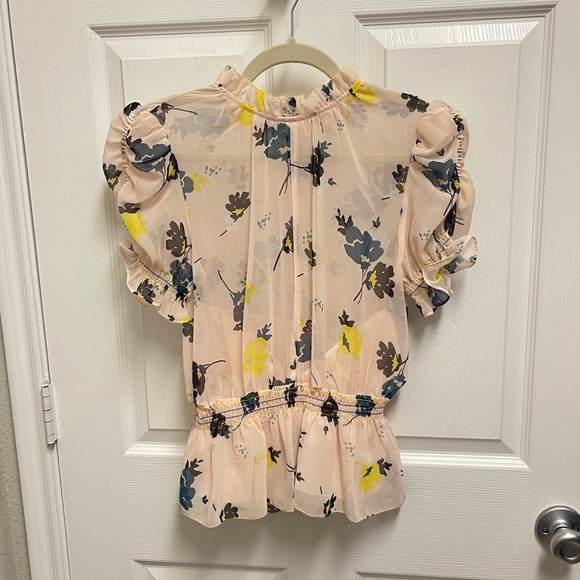Self-Portrait Tops - Self Portrait Pink Floral Blouse